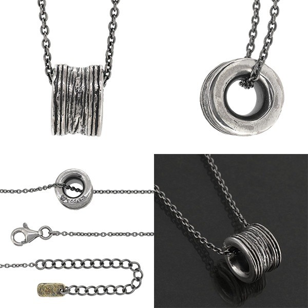 Edda Tube Ring Silver Necklace