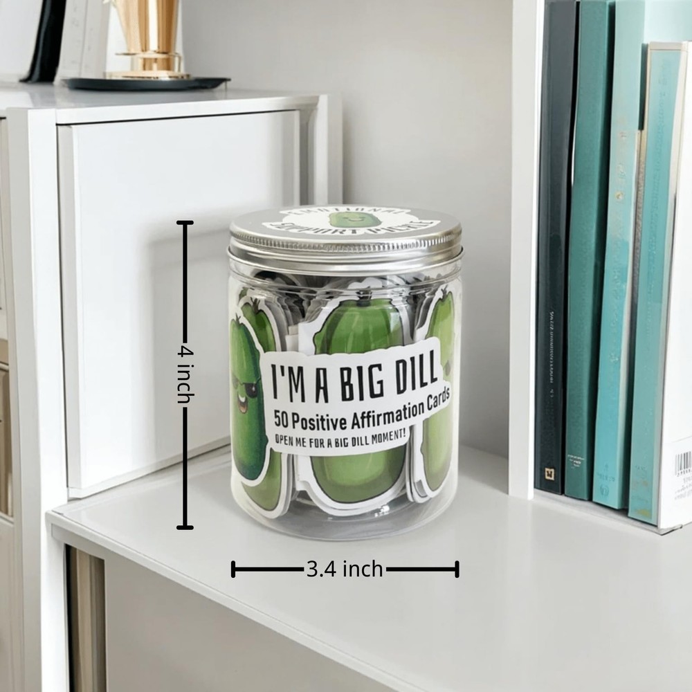 BBJ WRAPS Positive Pickle, Emotional Support Pickles, Mini Affirmation Clear