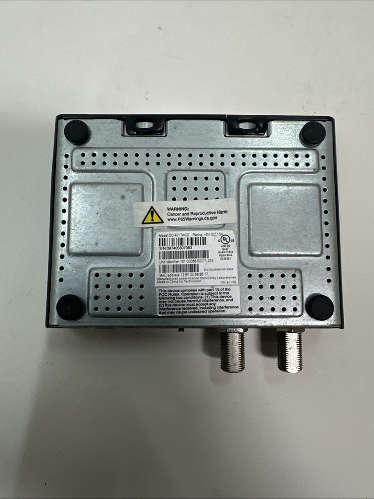Technicolor DCI401TWC2 Digital Cable TV Box