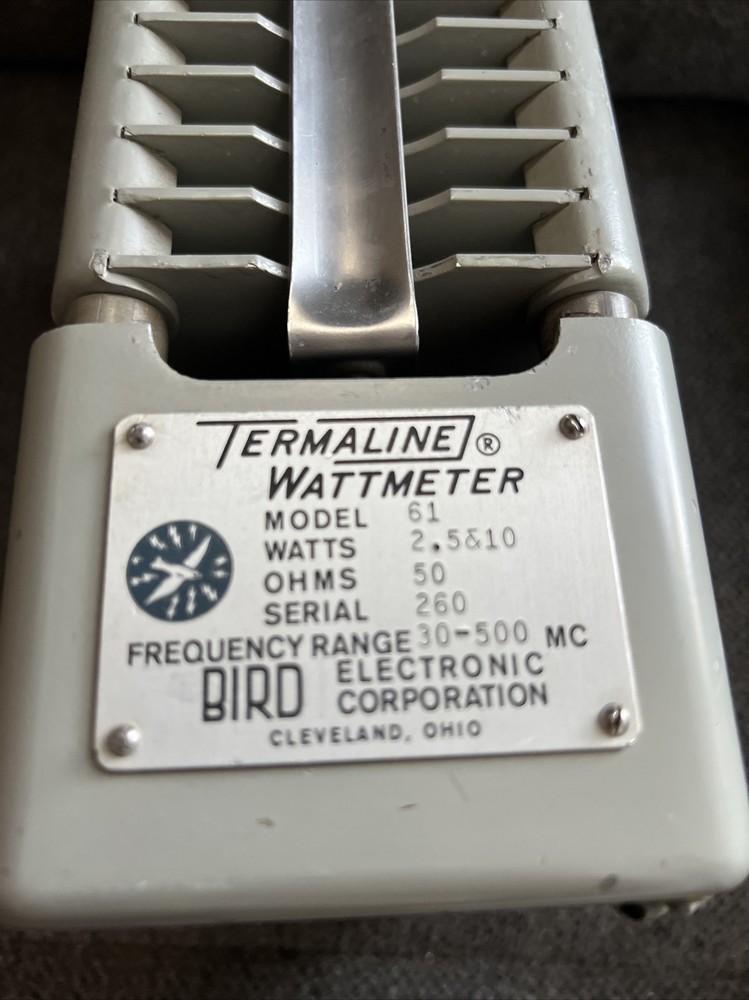Vintage Termaline Wattmeter Bird 61 Frequency Range 30-500 Mc