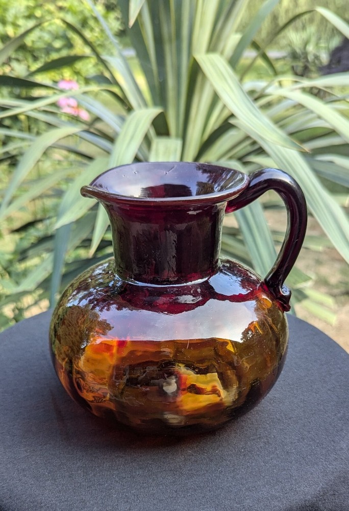 Hand Made Amberina Pitcher