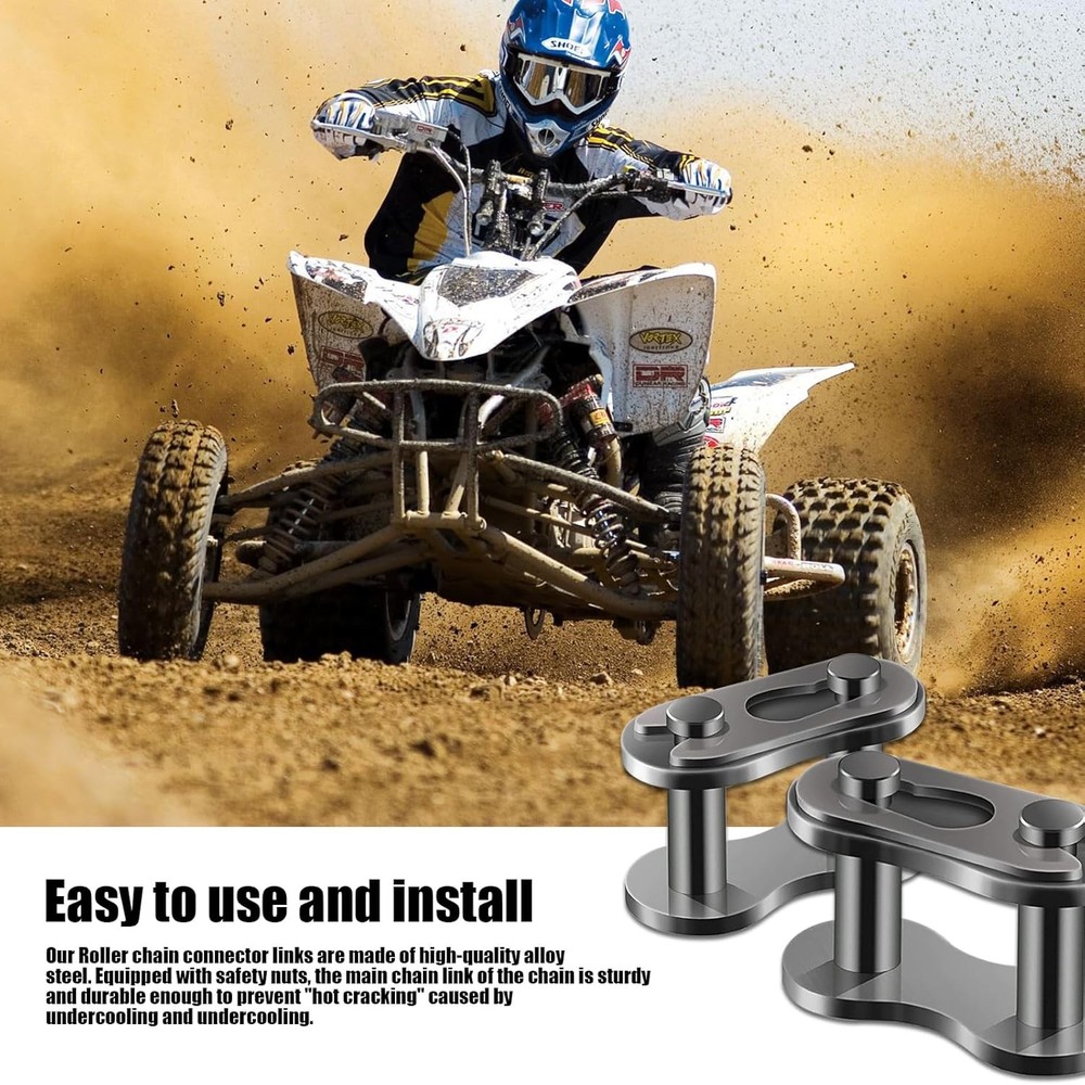 Black 420 Chain Master Link 10 Pack Heavy Duty