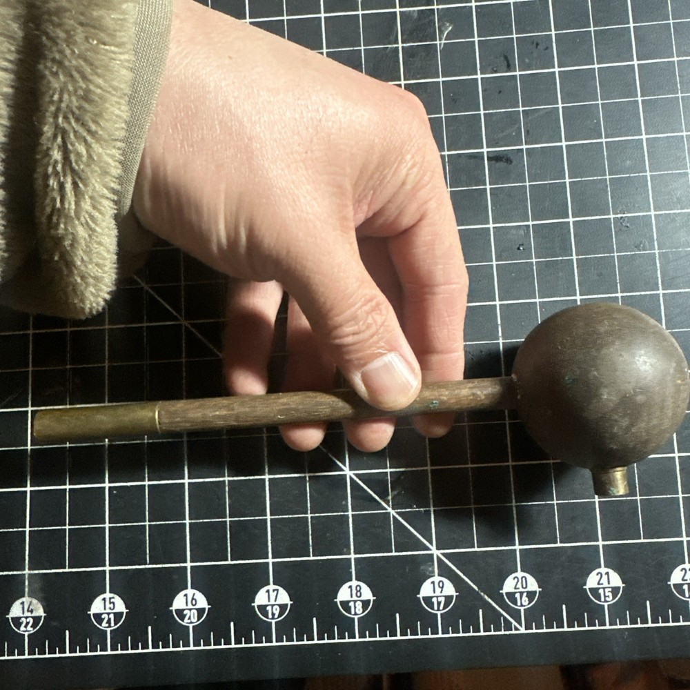Vintage Muzzleloader Ball Starter Vintage Brass & Wood
