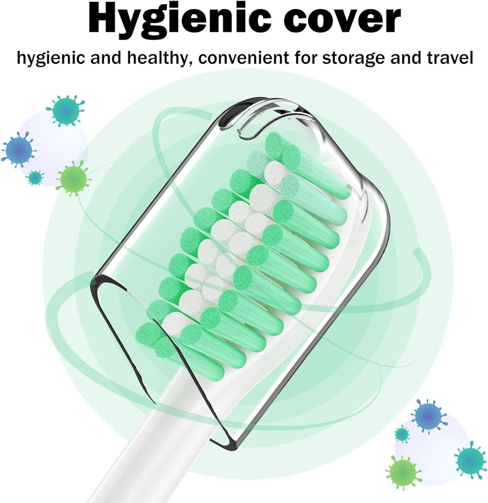 Replacement Toothbrush Heads for Philips Sonicare - With Protective Covers