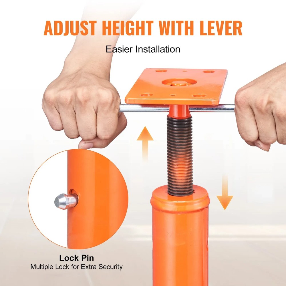 House Floor Jack 56–100" Adjustable Support Post 18000LB Capacity