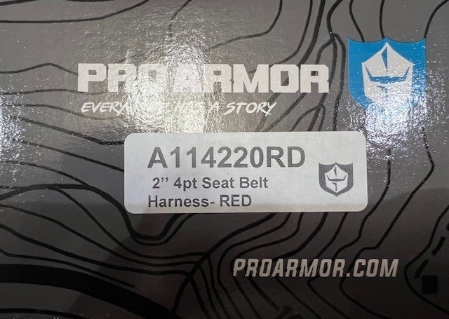 Pro Armor 4-point Harness Red A114220RD NEW