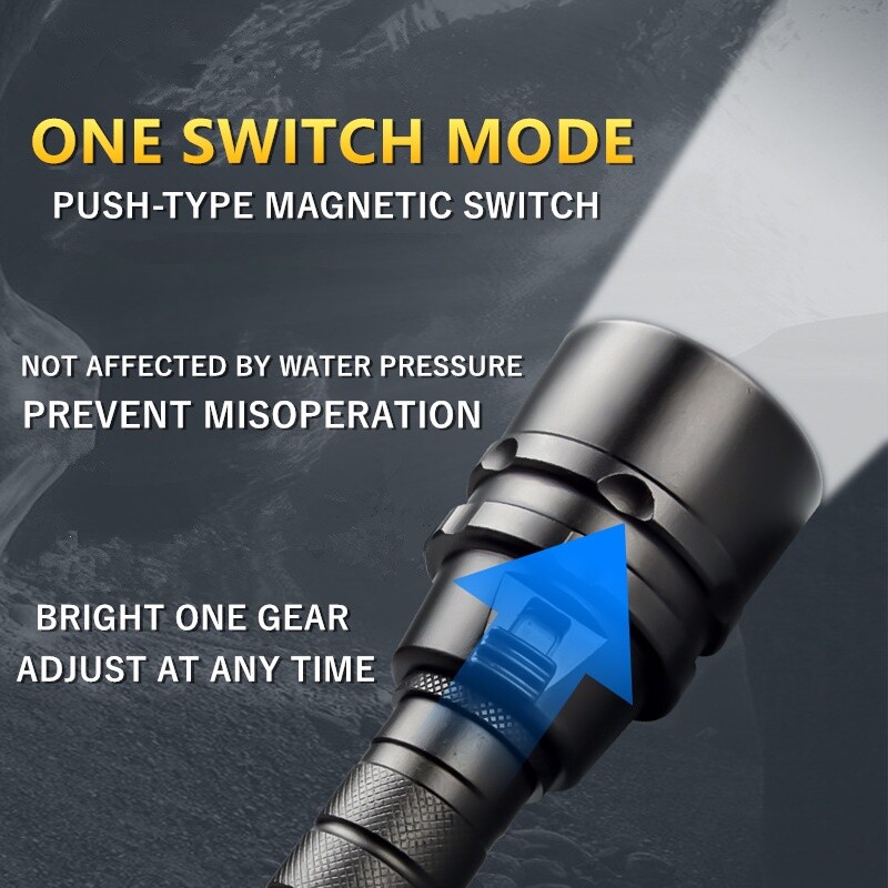 300000LM 5*leds LED Diving Flashlight Scuba Dive Torch Professional Diver Light