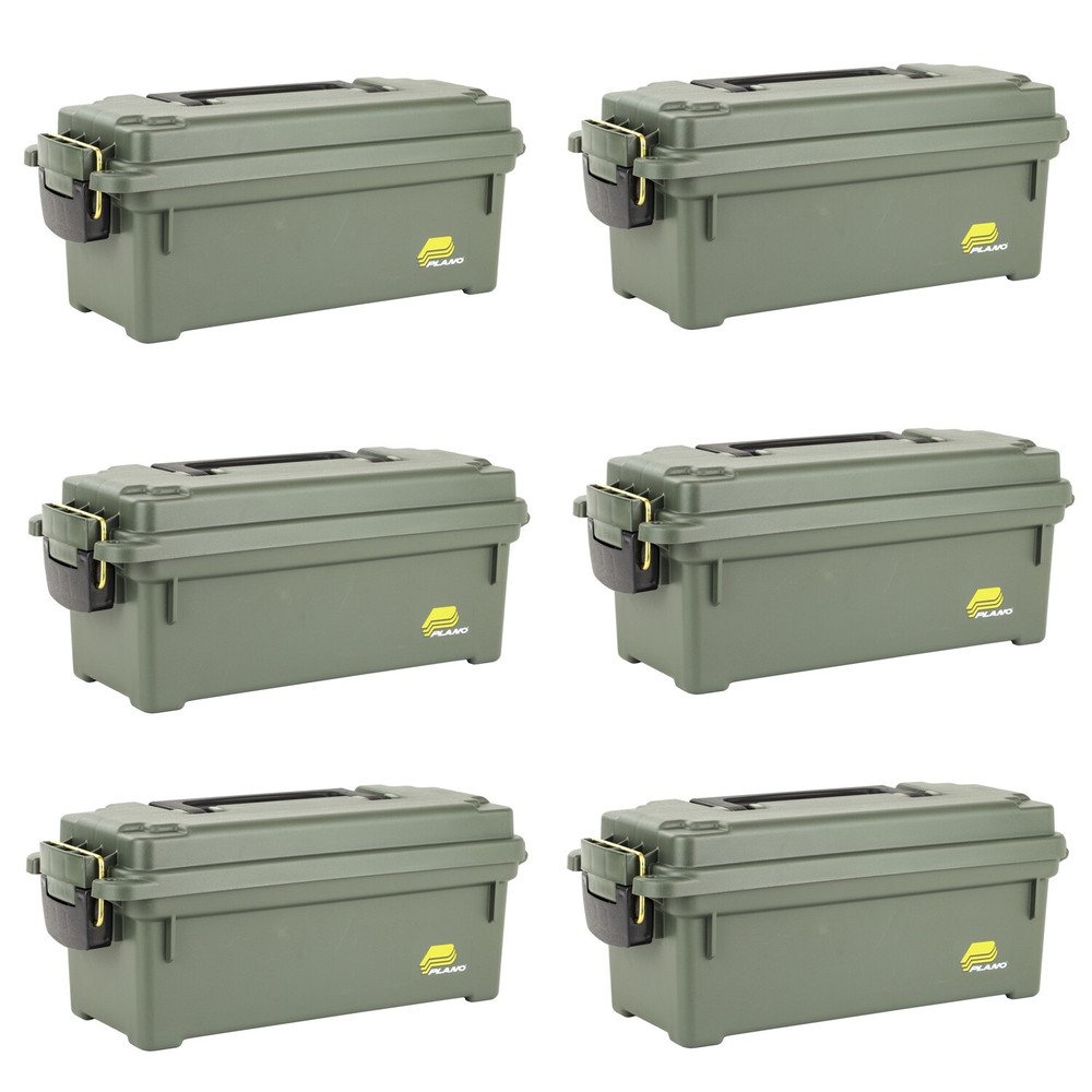 Plano Compact Element Proof Field/Ammo Box For Shot Shells Green 6 Pack  121202