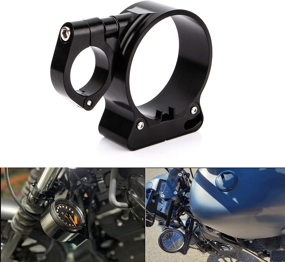 Motorcycle Speedometer Bracket 39MM Fork Side Mount Odometer Mounting Bracket fo