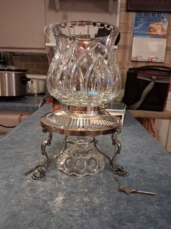Antique Candle Stick Holder Silver Plate
