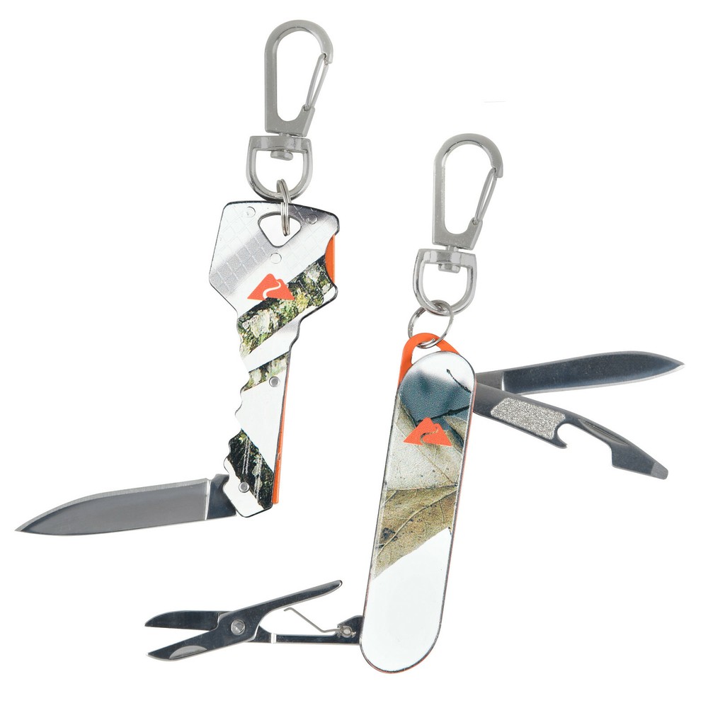 Ozark Trail 2-Piece Camouflage Key Chain Combo Set Knife And Multi-Tool