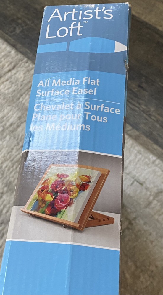 Solid Wood Easel Foldable Artist Table 17” X 12”With Should Strap