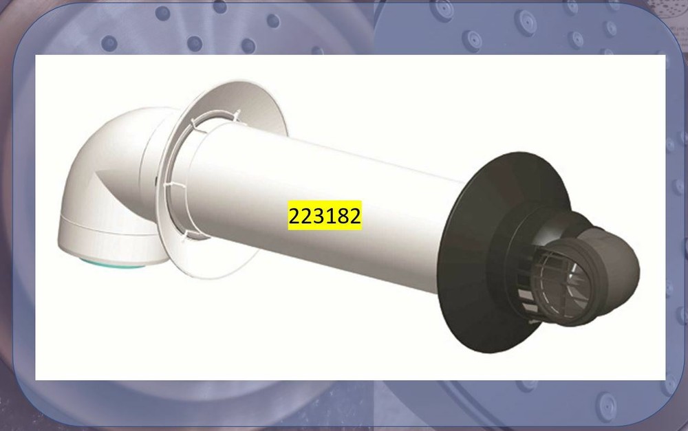 New Rinnai Horizontal Vent Termination Universal Concentric Venting White 223182