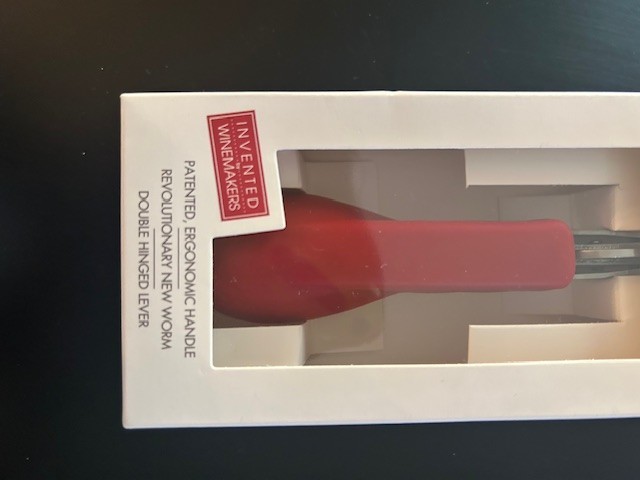 Capabunga Corkscrew Wine Opener Bottle red ergonomic handle double-hinged NIB