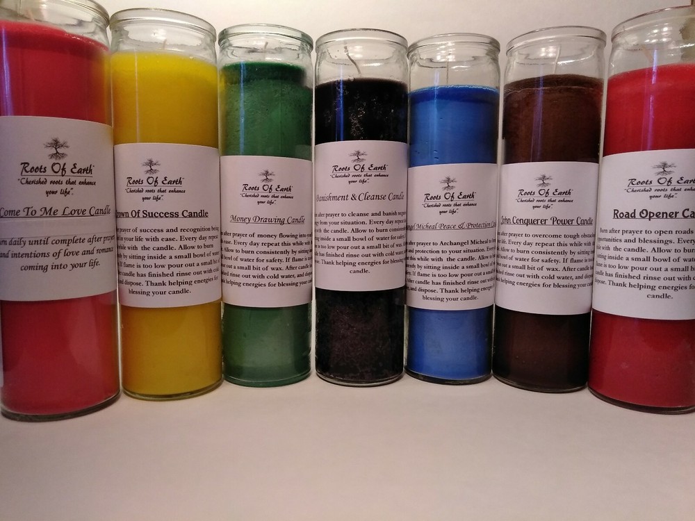 John Conqueror 5-7 Day Candle Hoodoo Conjure Rootwork Spell Roots Oils Loaded