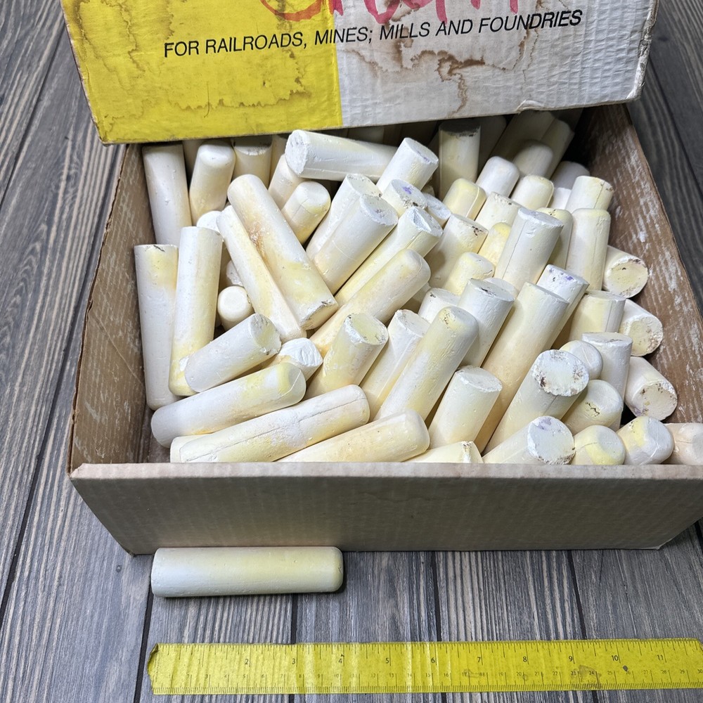 Dixon 888 Railroad Crayon Chalk, White, 72 Sticks