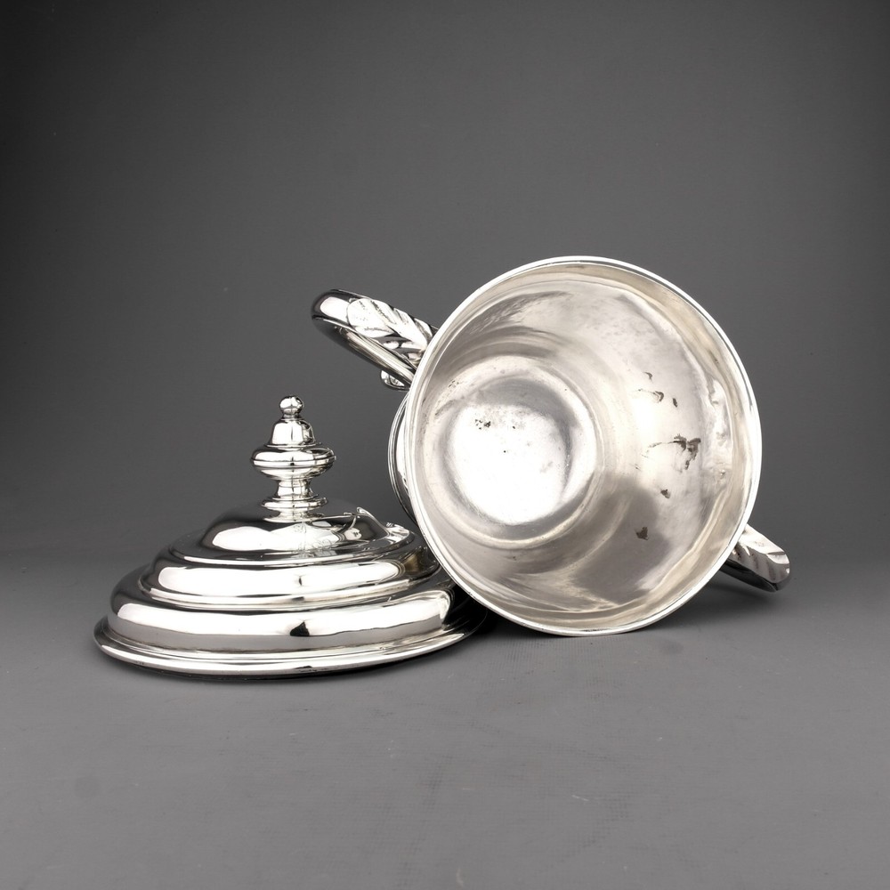 Rare Provincial / London Queen Anne Solid Silver Cup Cover. Unattributed Mark.