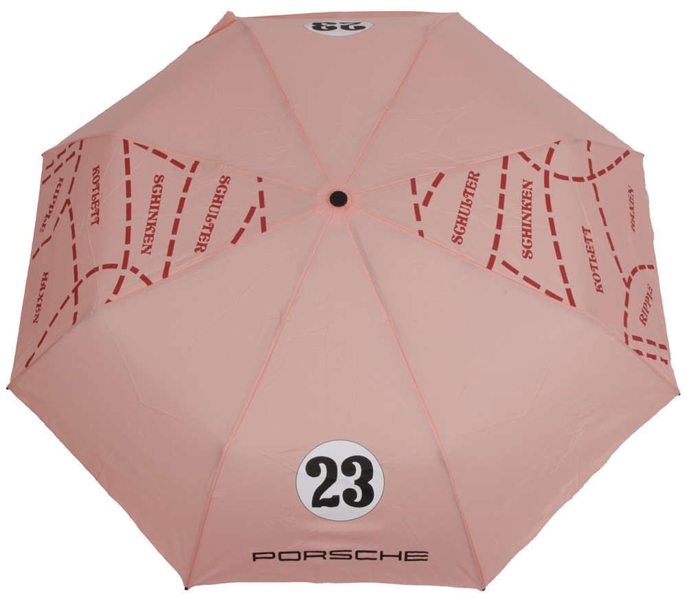 Porsche Pink Sau Automatic Foldable Umbrella Pink