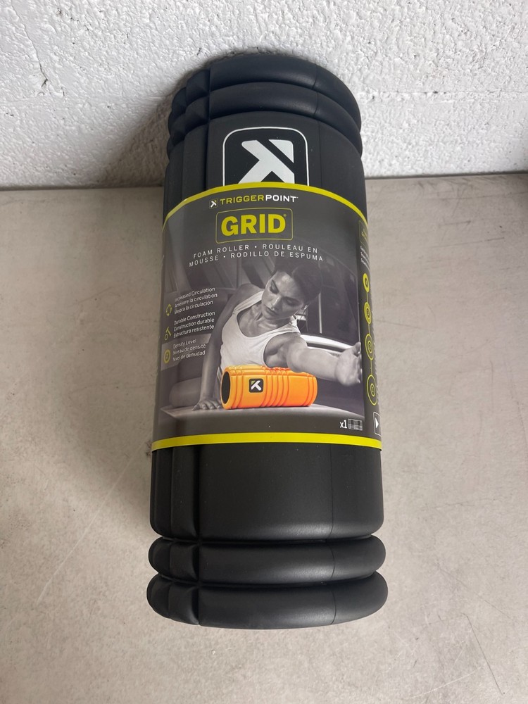 Trigger Point GRID 1.0 Foam Roller for Exercise, Deep Tissue Massage Midnight