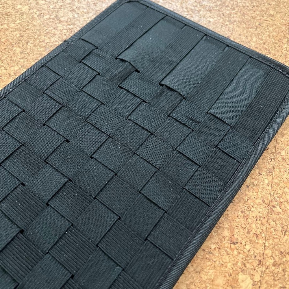 Gadget Storage Case, Medium Size, Black X Red, With Strap.