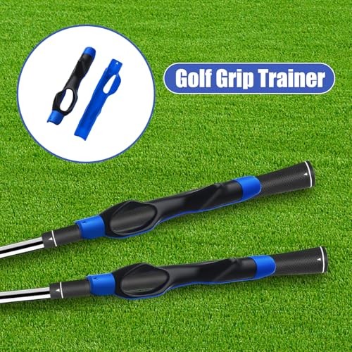 Golf Grip Trainer,Golf Grip Training Aid,Golf Swing Trainer Correcting Blue