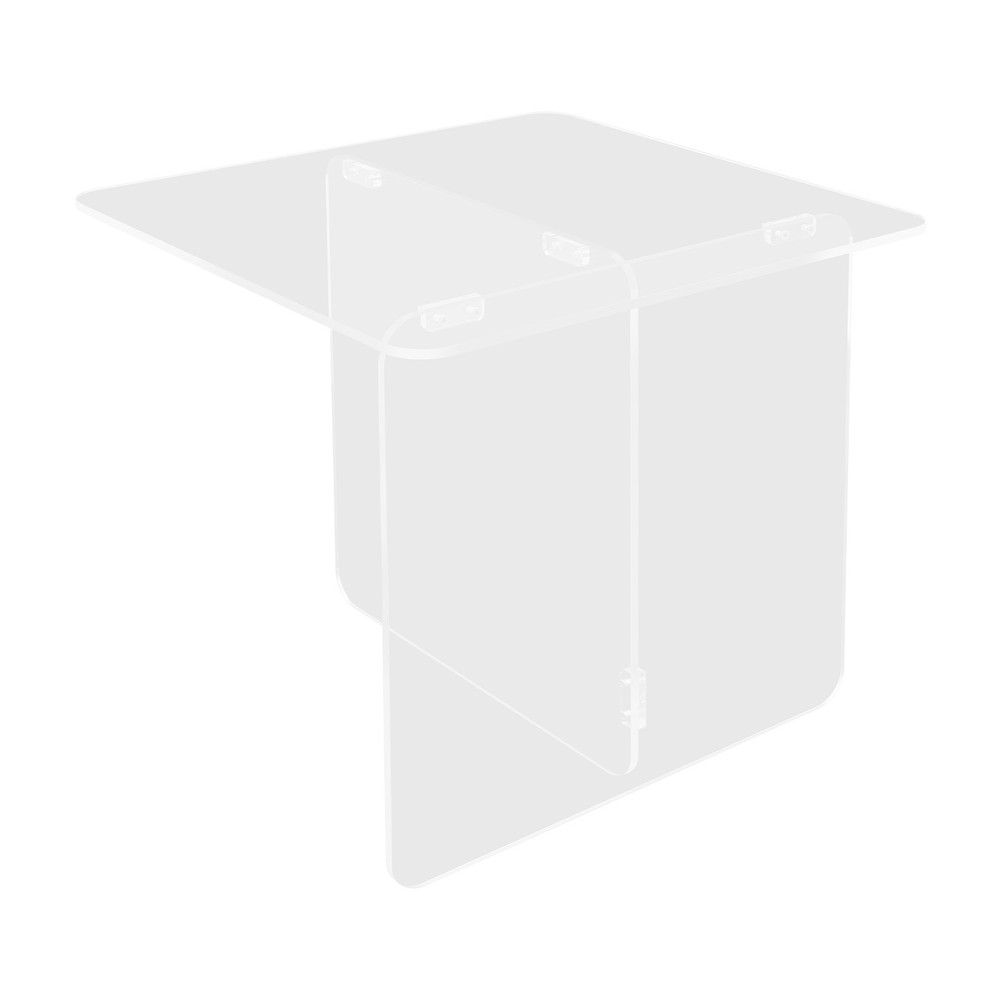 Acrylic Side Table, End Table, Free Standing Clear Modern Bedside Table