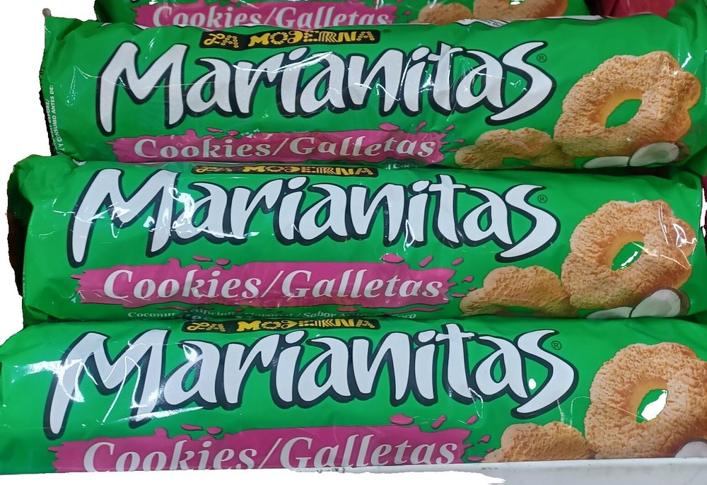 4 Marianitas  Cookies, Sabor Coco 6.53 Oz