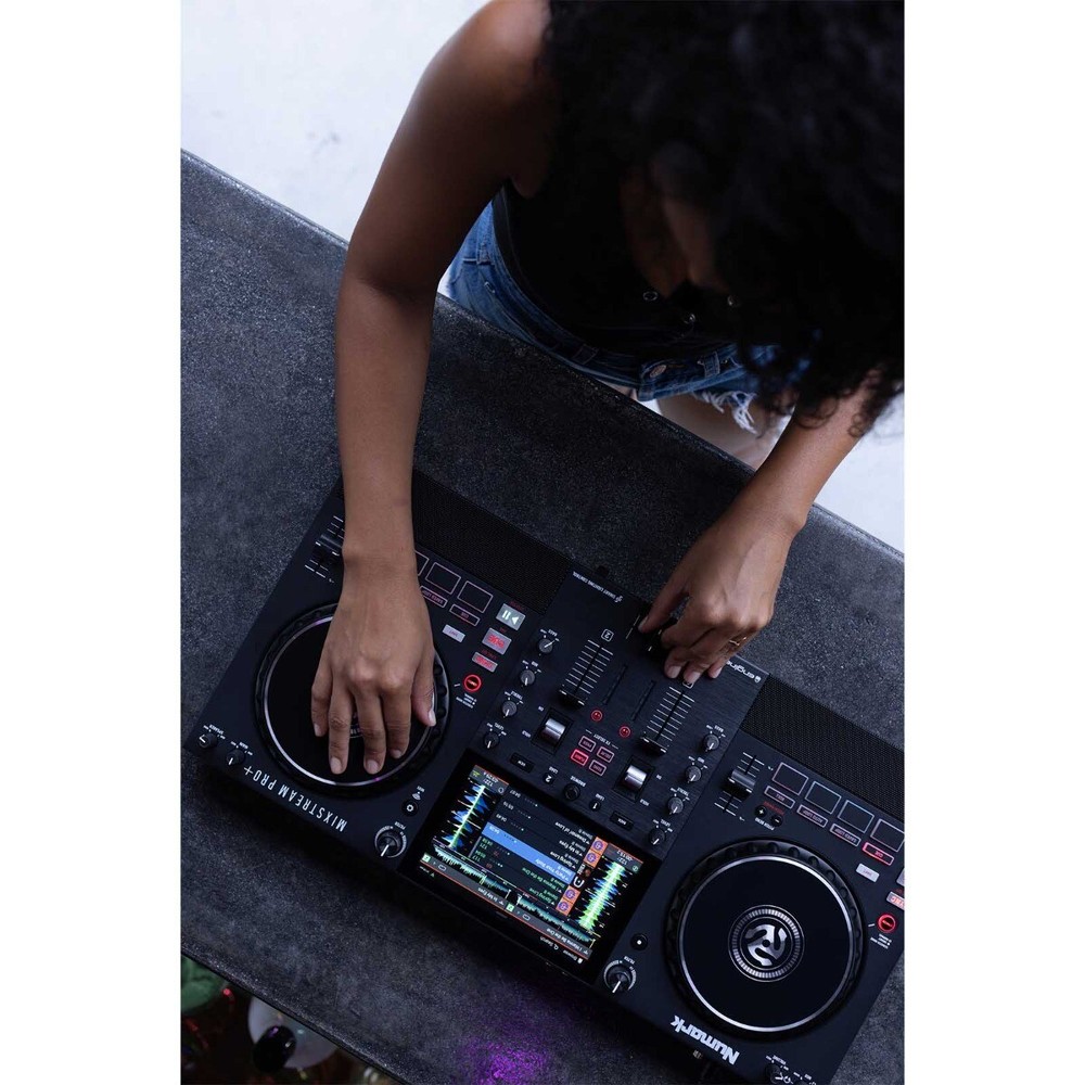 Numark MIXSTREAM PRO+ Standalone Streaming DJ Controller w Black Flight Case