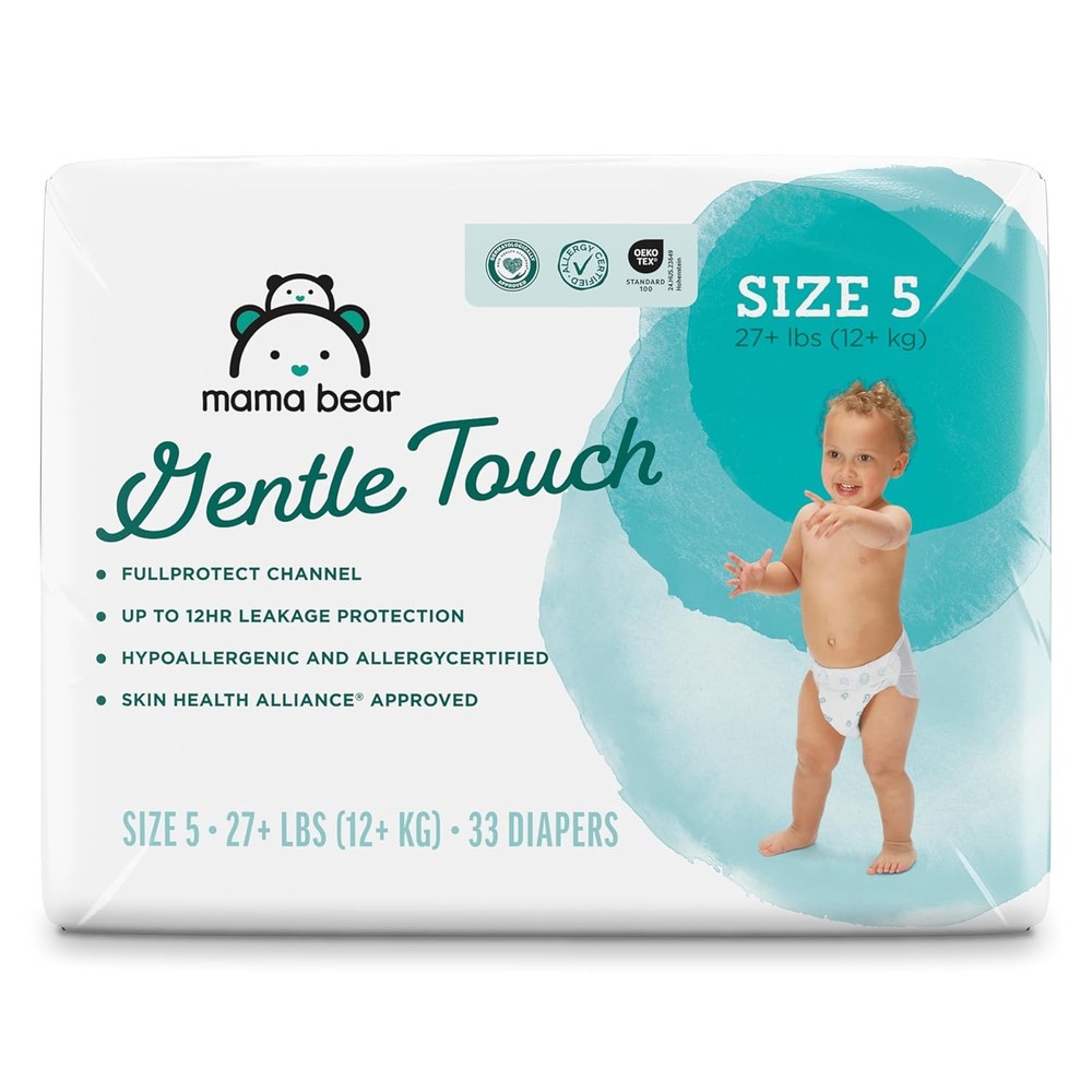 Mama Bear Gentle Touch Diapers, Size 5, 33 Count