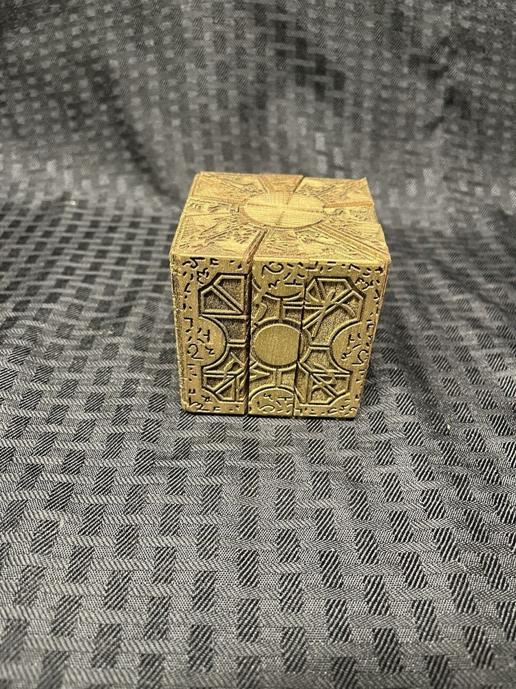Solid Wood Hellraiser Cube Puzzle Box