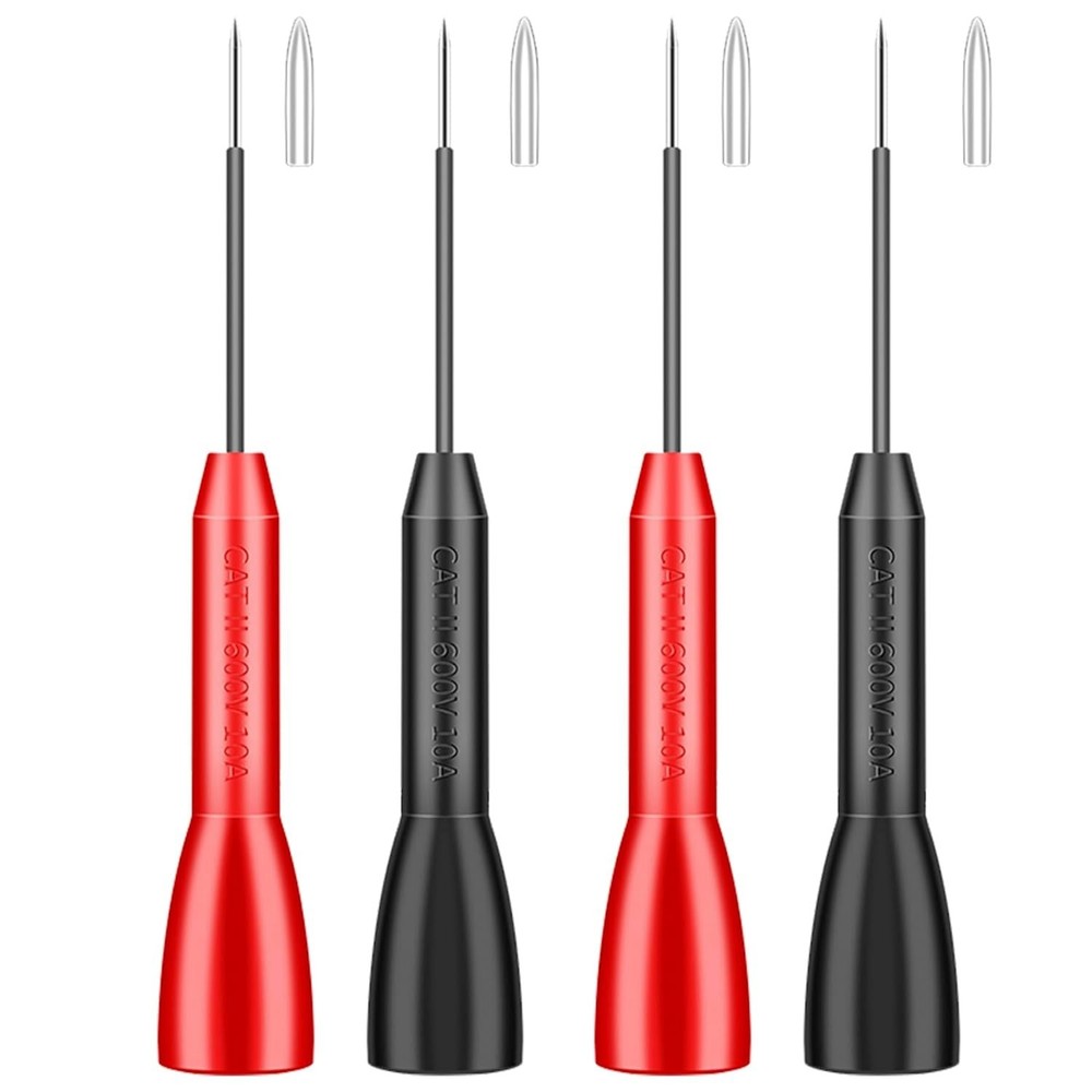 4 Pack 2mm Needle  Probes for Fluke & Multimeters - Insulation-Piercing, 600V...