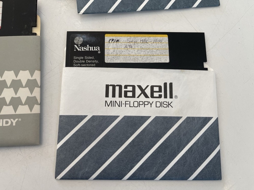 Sony MBC-1000 Computer Floppy Boot Disks + Software + Disk Carrying Case