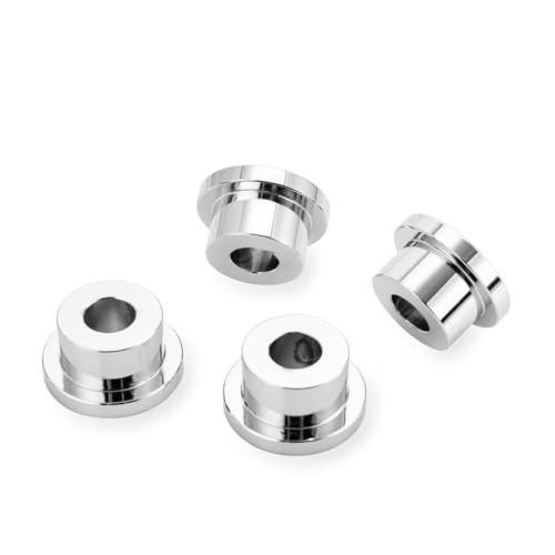CNC Handlebar Riser Bushings Solid Billet Aluminum Compatible with Chrome