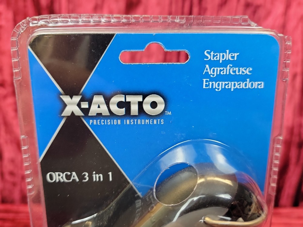 New X-ACTO Stapler Precision Instruments orca 3 in 1 hole punch key loop staple