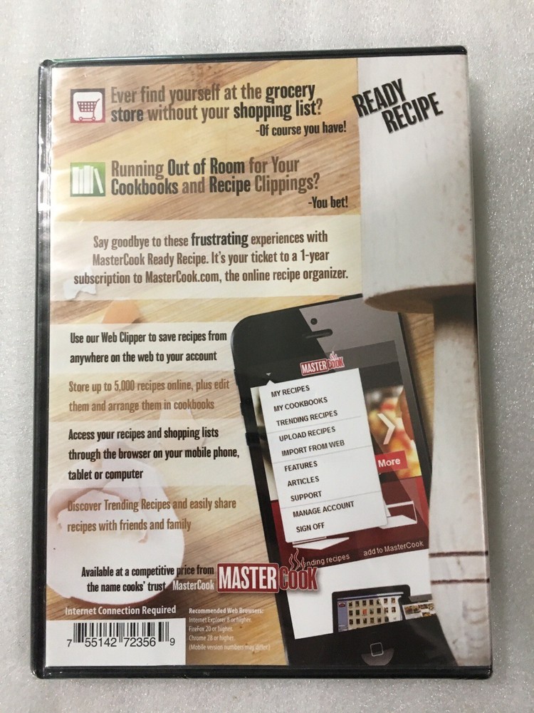 MasterCook - Ready Recipe (PC-CD-ROM) NEW Sealed
