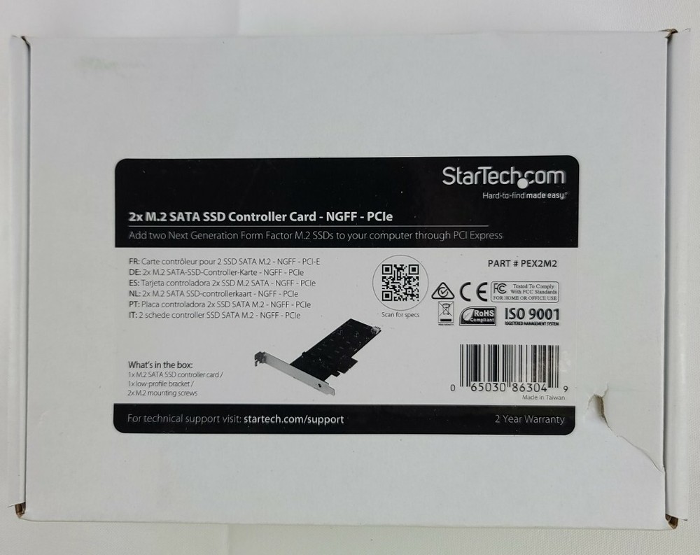 STARTECH.COM PEX2M2 ADD TWO NEXT GENERATION FORM FACTOR NGFF M.2 SATA SSDS