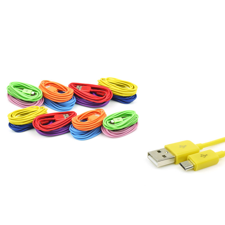 2X 8-COLOR 3FT MICRO USB DATA SYNC CHARGER CABLE DROID HTC EVO ONE NEXUS KINDLE