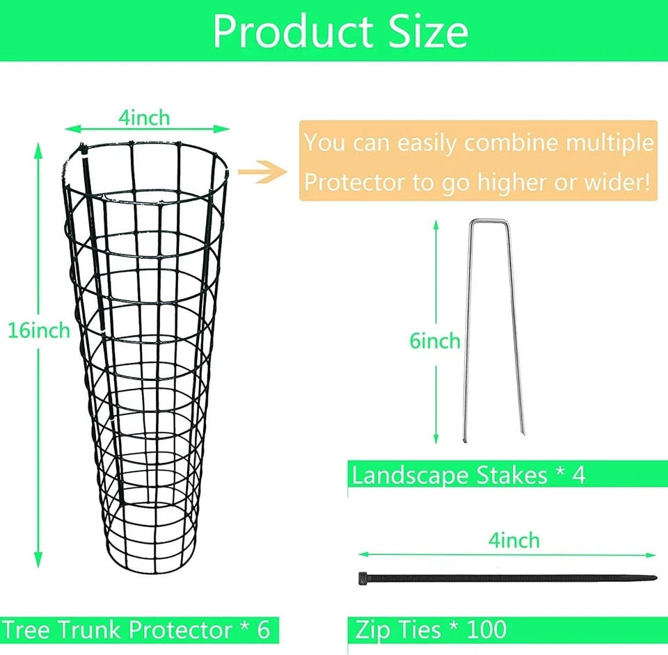 Tree Protectors-Tree Protectors from Deer,Tree Trunk Protector with Zip Ties & M