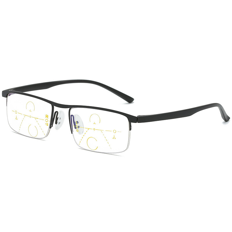 Smart Zoom Reading Glasses Progressive Multi-focus Computer Anti Blue Ray +1.0~4