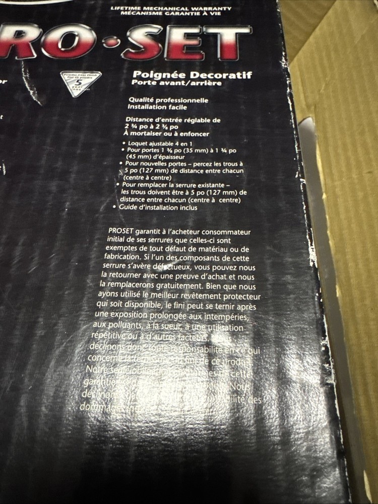 Pro Set Front Door Lock Handle and Deadbolt - Full Door Handle & Lock Set