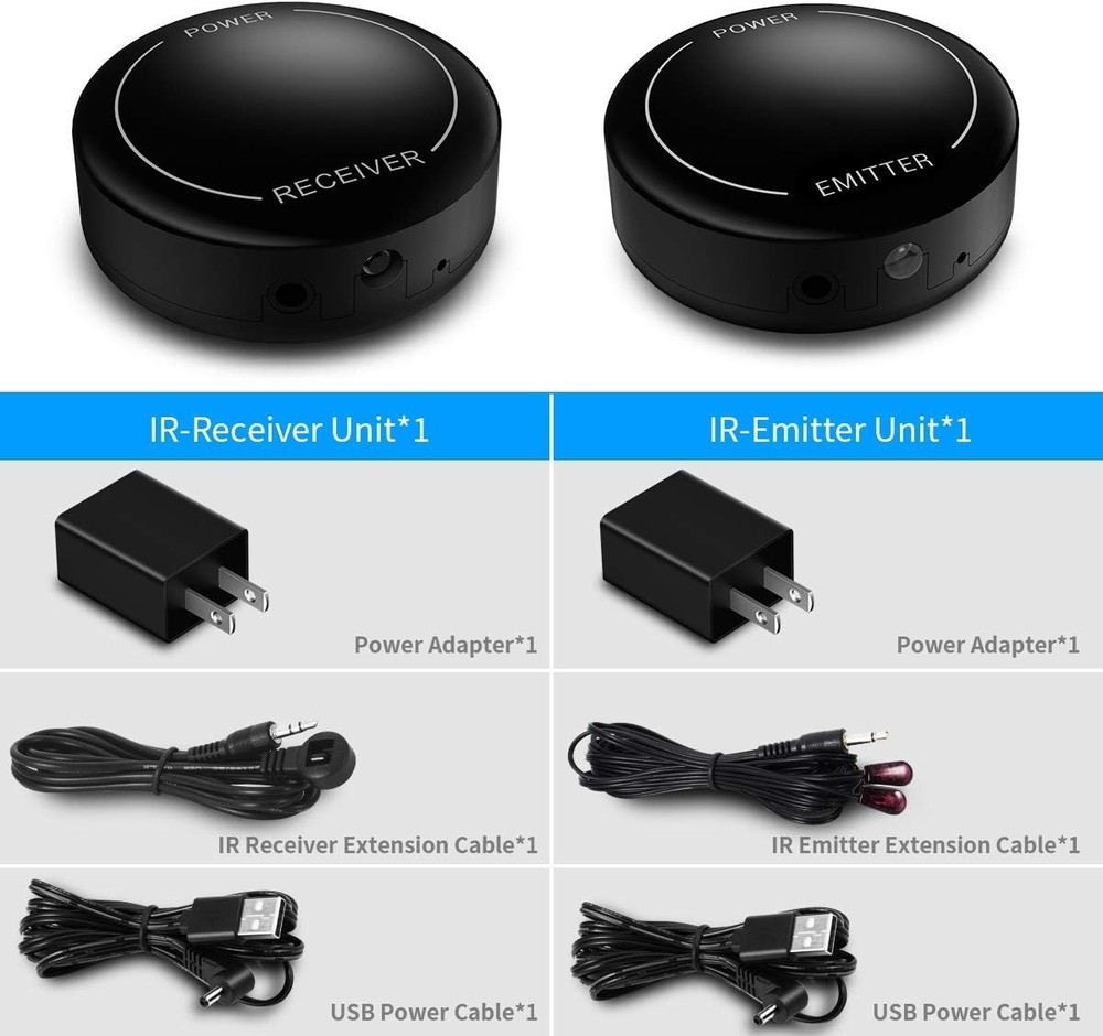 Fourair IR Repeater Kit Wireless Remote Control Extender 700ft Range