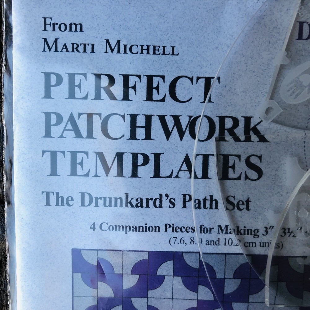 Marti Michell Perfect Patchwork Templates 'Drunkard's Path' Set #8960 4 Piece