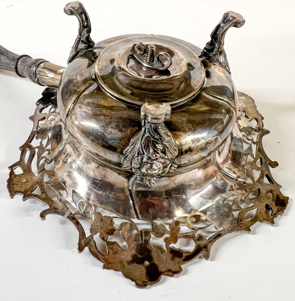 19th Century Dutch Silver footed Brazier with copper lining