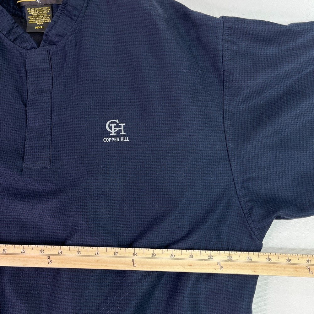 Zero Restriction Mens L Blue Golf Pullover Jacket Copper Hill Microsuede