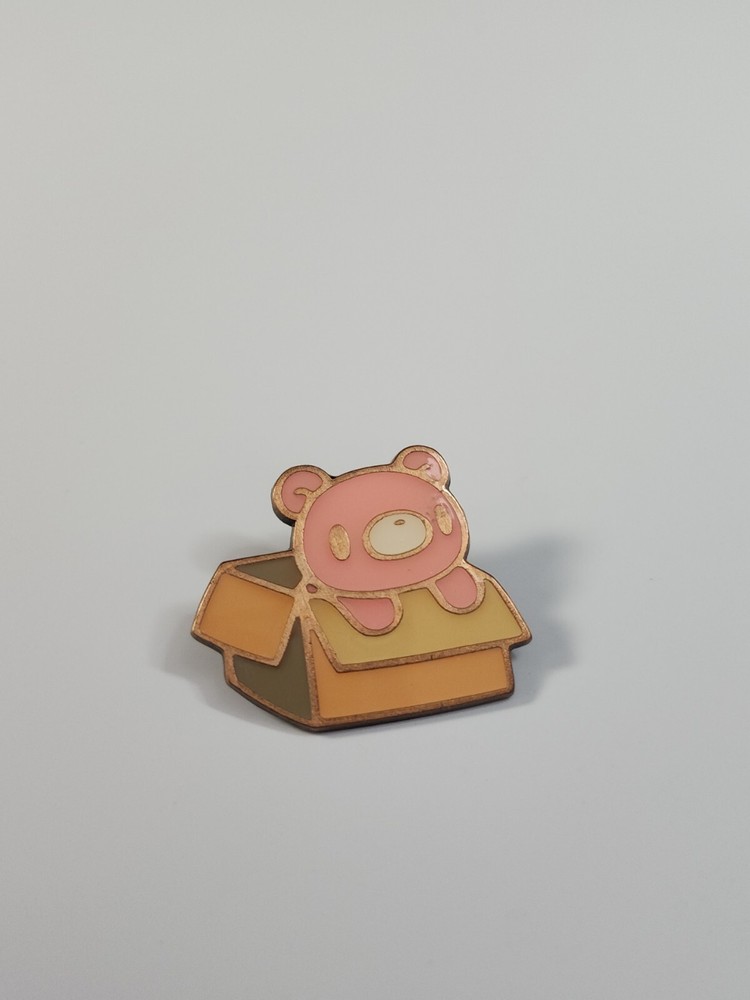 Pink Teddy Bear In A Box Lapel Pin
