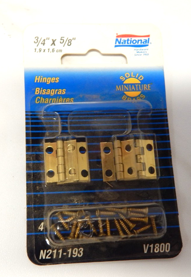 National Hardware Brass Decorative Hinges & Hasps -Some open packages