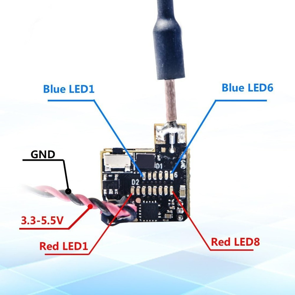 Lightweight WT05 Micro AIO Camera with Dipole Antenna for Ultra Micro Drones