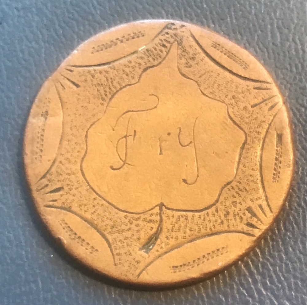 Engraved 1853 large cent , neat !