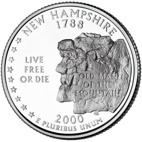 2000 D - New Hampshire - State Quarter--From Mint Roll