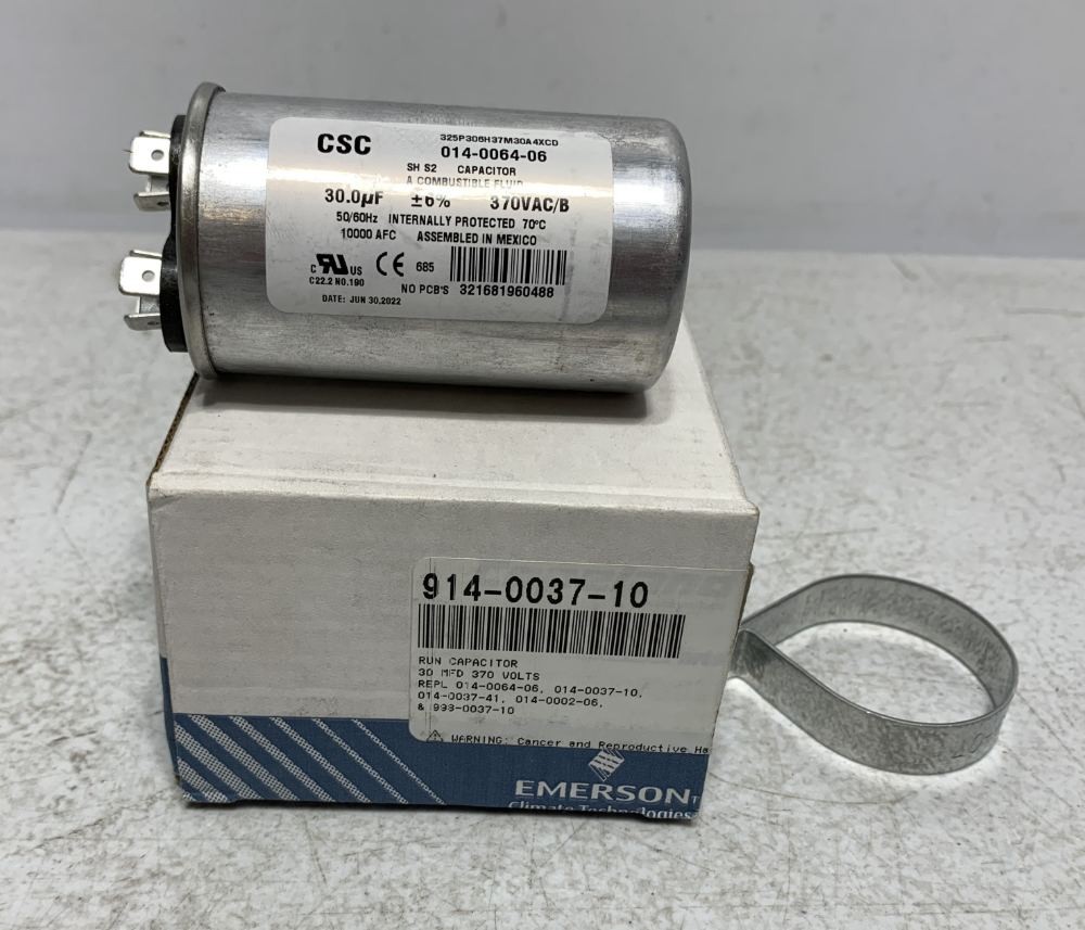 Emerson 914-0037-10 Run Capacitor 30uF 370V